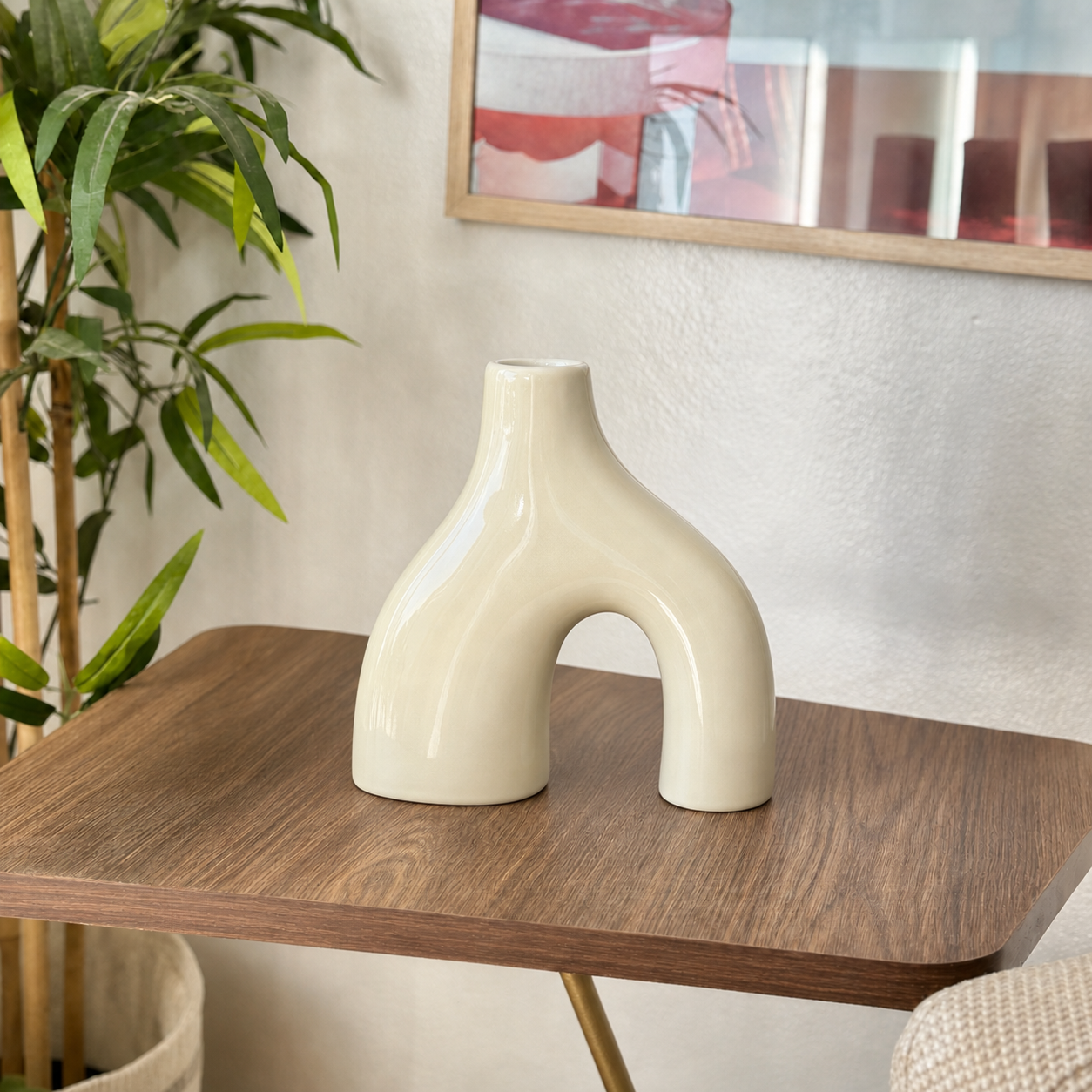 Vase artisanal Azul mat moyen