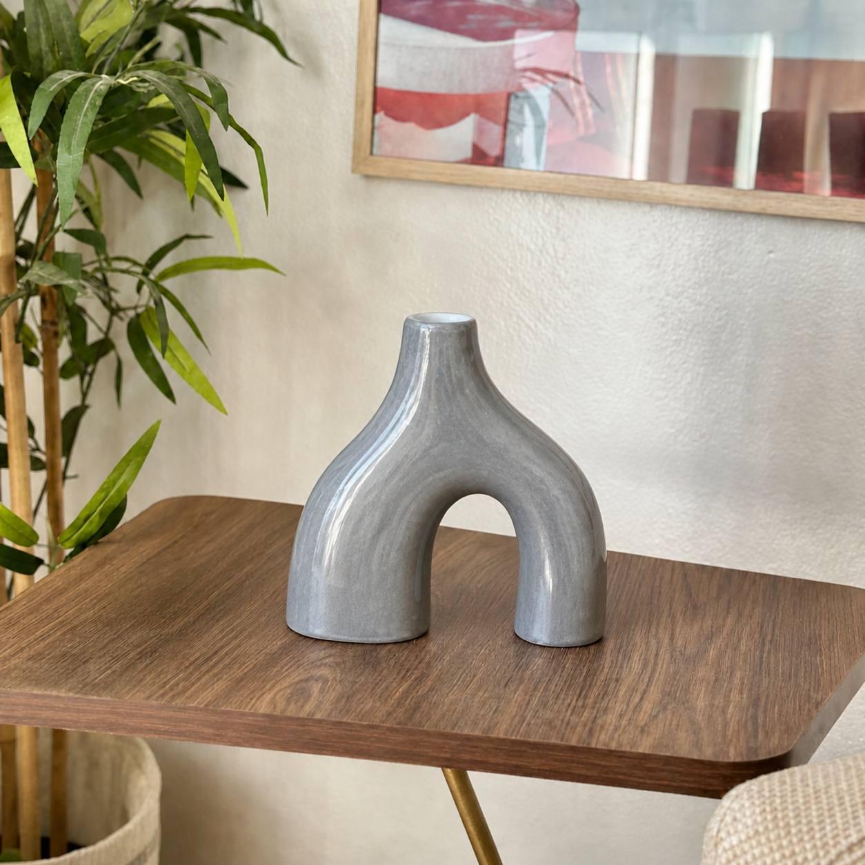 Vase artisanal Azul mat moyen