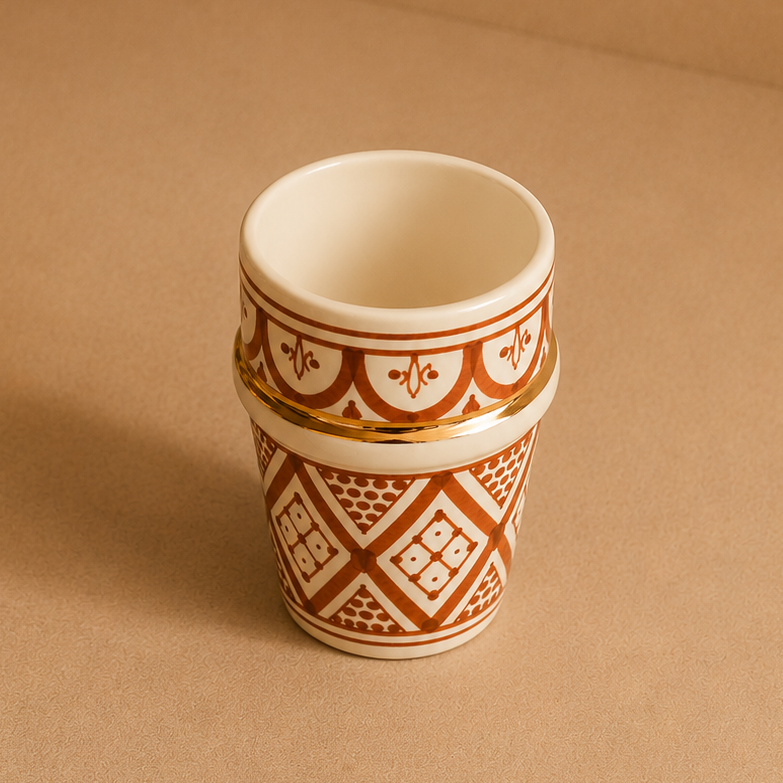 Grande Tasse Beldi Zwak Terracotta Gold