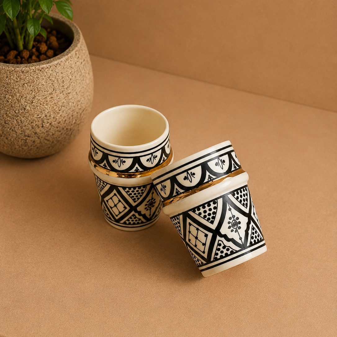 Grande Tasse Beldi Zwak Noir Gold