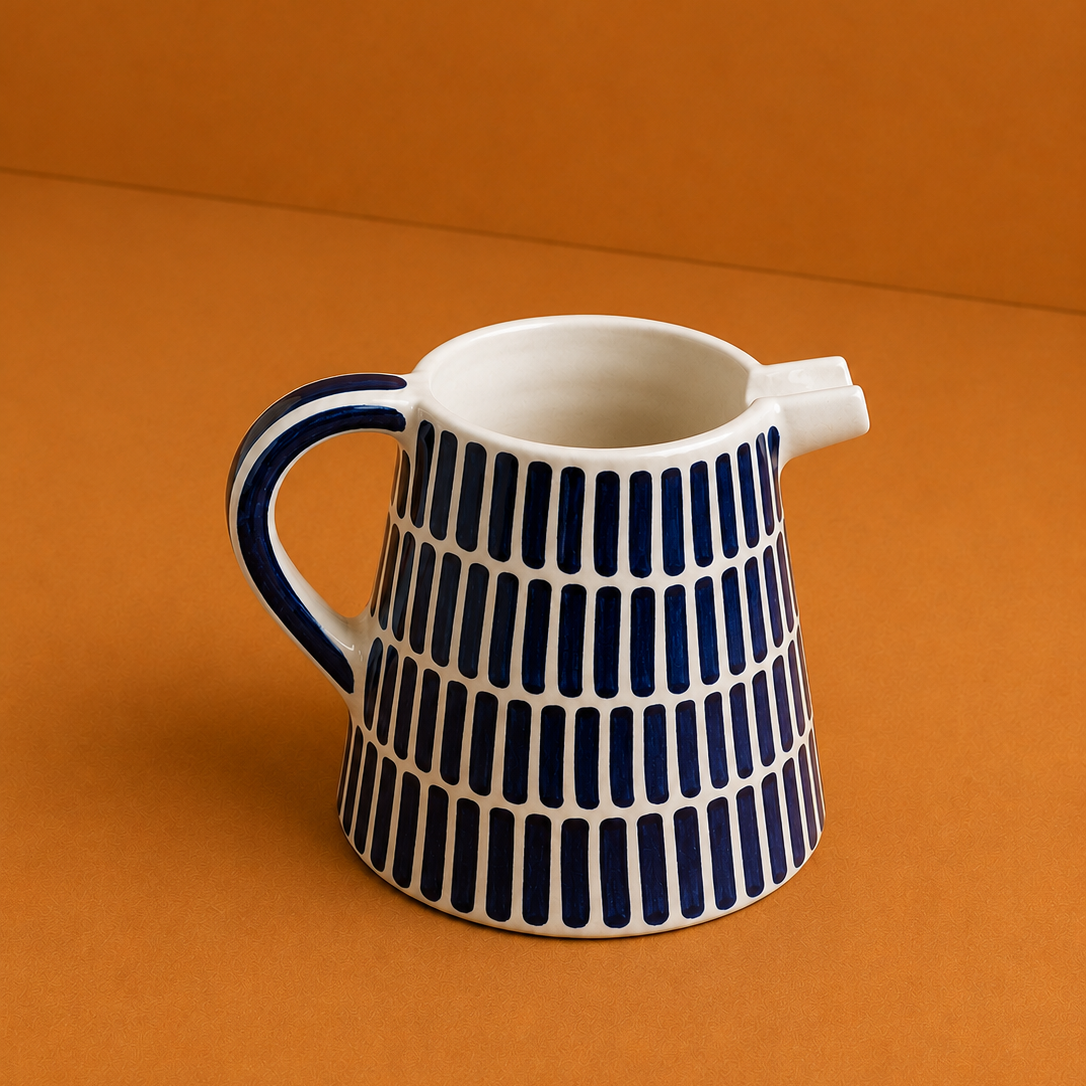 Carafe Pyramide Rayé Brique Majorelle