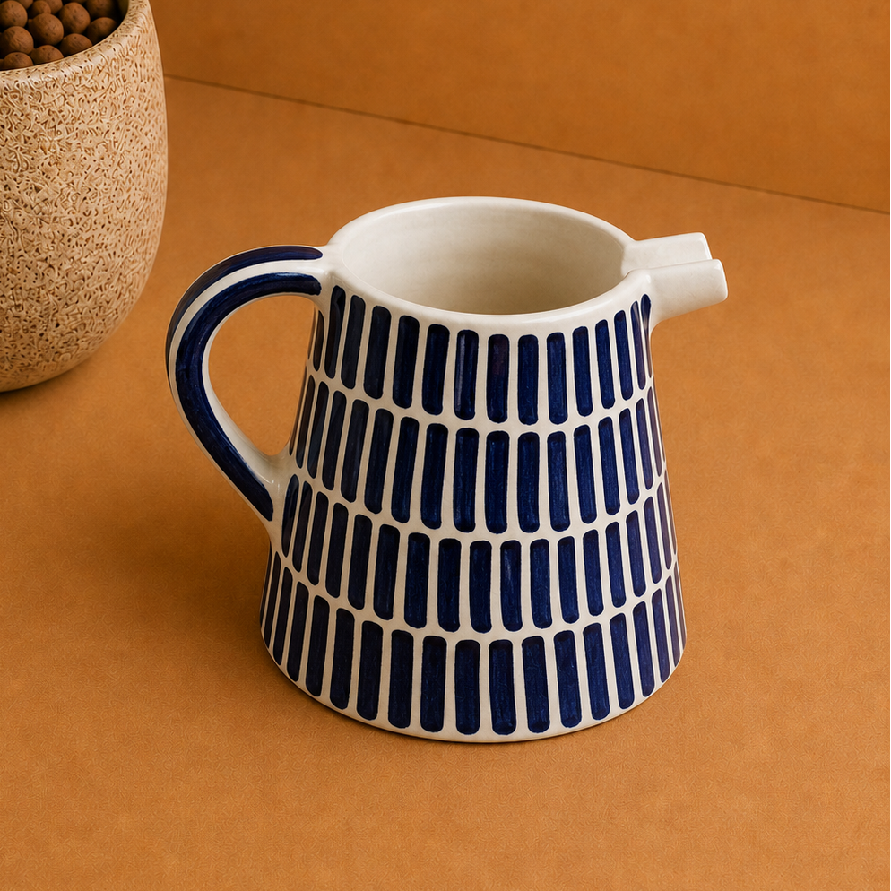 Carafe Pyramide Rayé Brique Majorelle