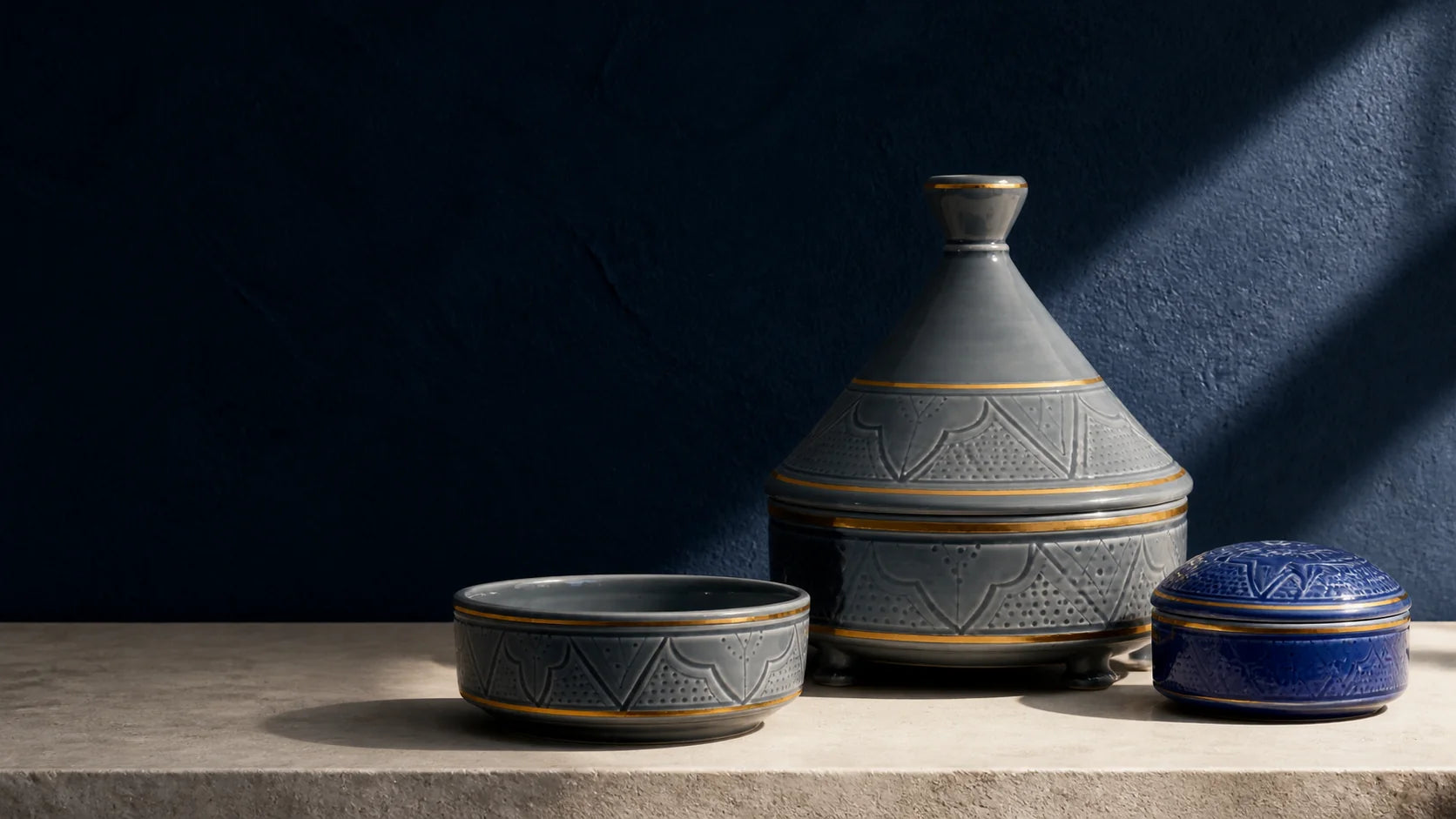 Collection SAFIOLI — céramique artisanale façonnée à Safi